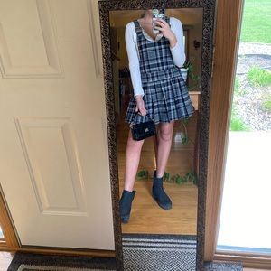 Black & white checkered Urban overall dress